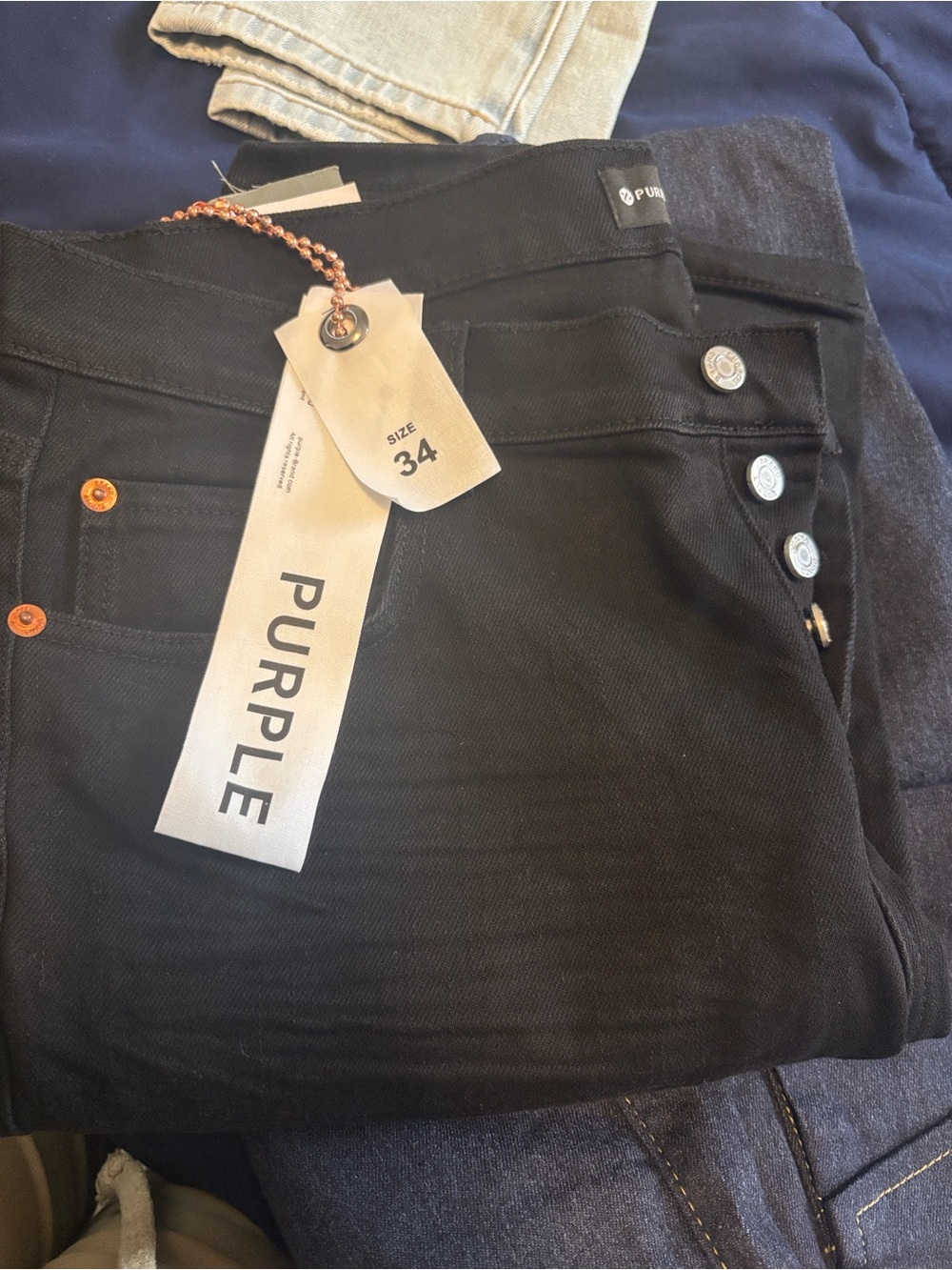 PURPLE Black High-Waist Jeans - Size 34